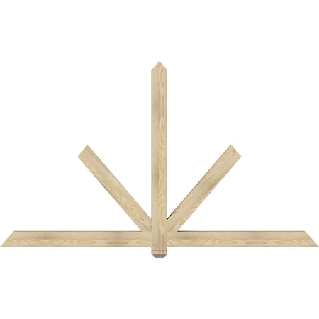 Ekena Millwork Kennewick Rough Sawn Timber Gable Bracket, Douglas Fir, 84"W x 49"H x 4"D x 4"F, 14/12 Pitch GBW084X49X0404KEN00RDF